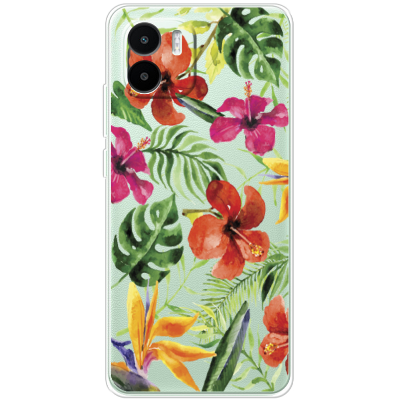 Прозрачный чехол BoxFace Xiaomi Redmi A1 Tropical Flowers