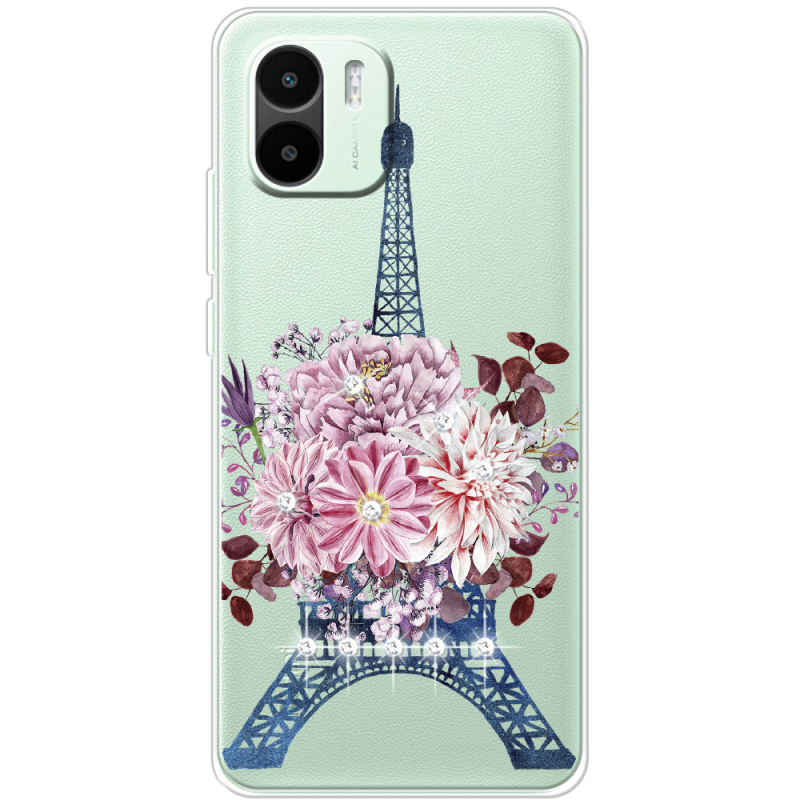 Чехол со стразами Xiaomi Redmi A1 Eiffel Tower