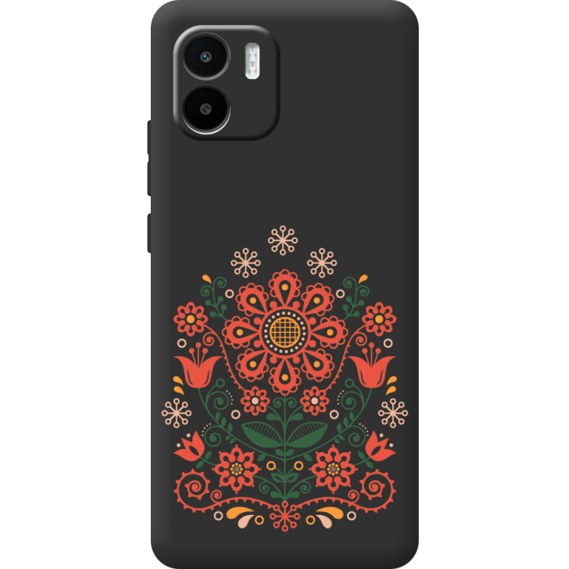 Черный чехол BoxFace Xiaomi Redmi A1 Ukrainian Ornament