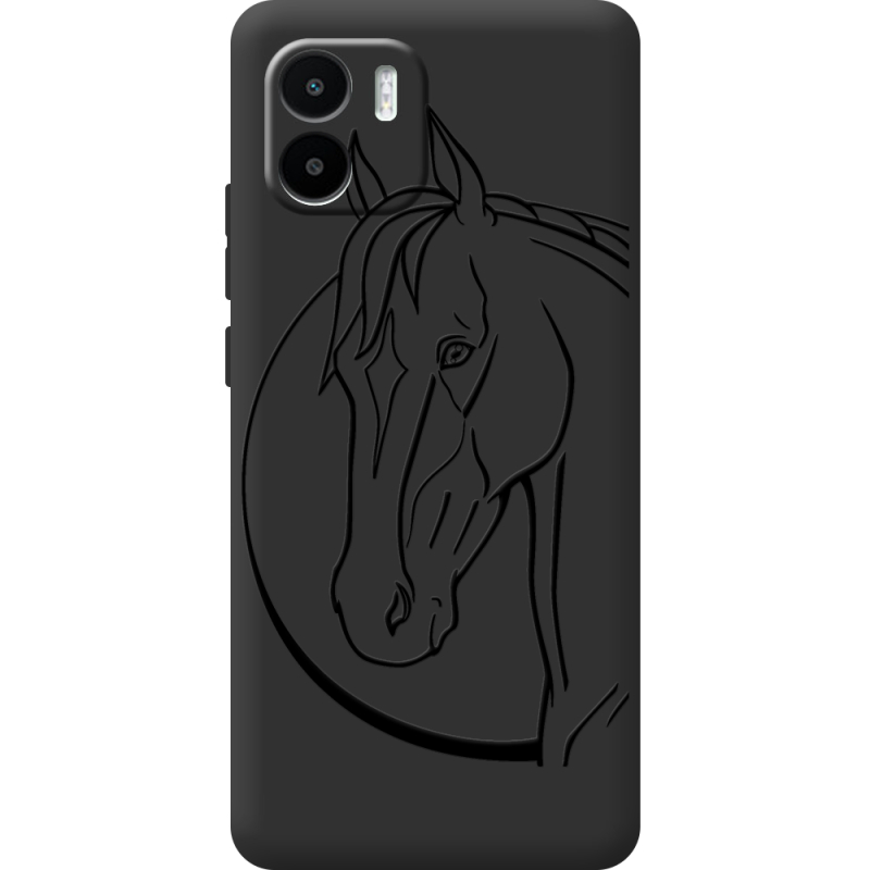 Черный чехол BoxFace Xiaomi Redmi A1 Horse