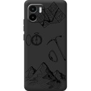 Черный чехол BoxFace Xiaomi Redmi A1 Mountains