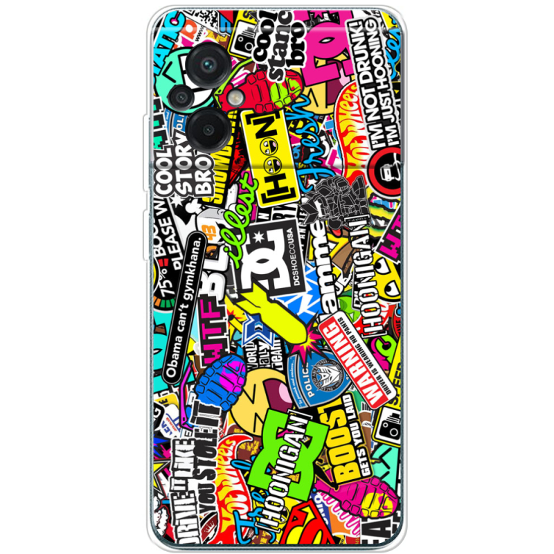 Чехол BoxFace Poco M5 Multicolored Inscriptions