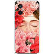 Чехол BoxFace Poco M5 Girl in Flowers