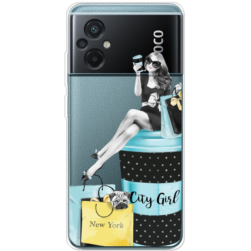 Прозрачный чехол BoxFace Xiaomi Poco M5 City Girl