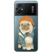 Прозрачный чехол BoxFace Xiaomi Poco M5 Dog Coffeeman