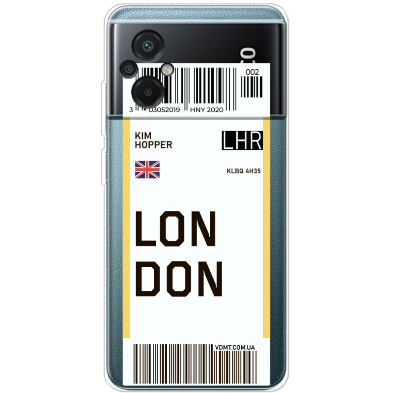 Прозрачный чехол BoxFace Xiaomi Poco M5 Ticket London