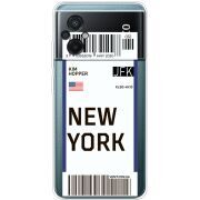 Прозрачный чехол BoxFace Xiaomi Poco M5 Ticket New York