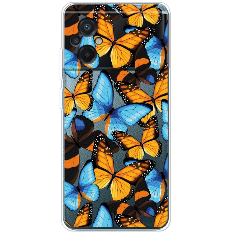 Прозрачный чехол BoxFace Xiaomi Poco M5 Butterfly Morpho