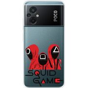 Прозрачный чехол BoxFace Xiaomi Poco M5 siquid game люди в красном