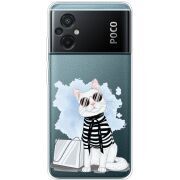 Прозрачный чехол BoxFace Xiaomi Poco M5 Cat Style