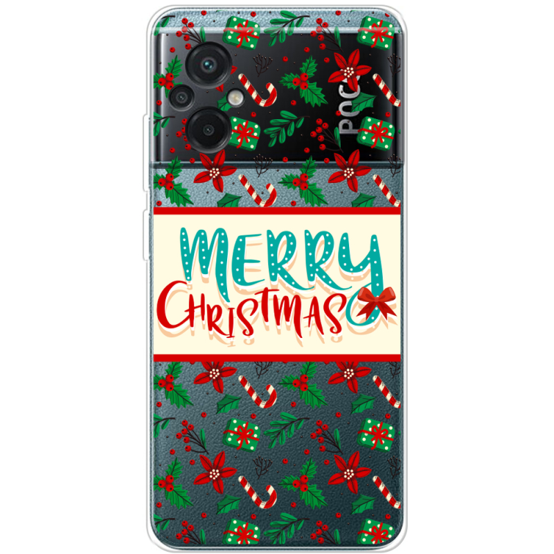 Прозрачный чехол BoxFace Xiaomi Poco M5 Vintage Christmas Pattern