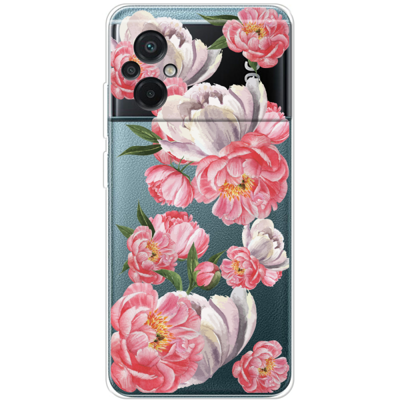 Прозрачный чехол BoxFace Xiaomi Poco M5 Peony Watercolor Style