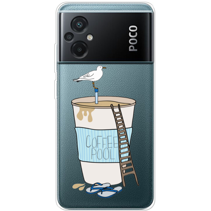 Прозрачный чехол BoxFace Xiaomi Poco M5 Segull in Cofee Pool
