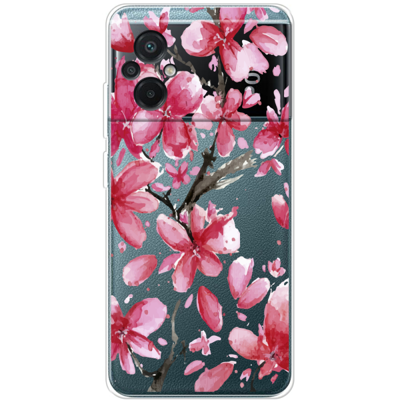 Прозрачный чехол BoxFace Xiaomi Poco M5 Pink Magnolia