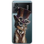 Прозрачный чехол BoxFace Xiaomi Poco M5 Steampunk Cat