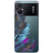 Прозрачный чехол BoxFace Xiaomi Poco M5 Feathers