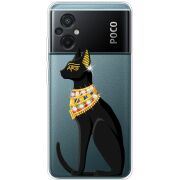 Чехол со стразами Xiaomi Poco M5 Egipet Cat