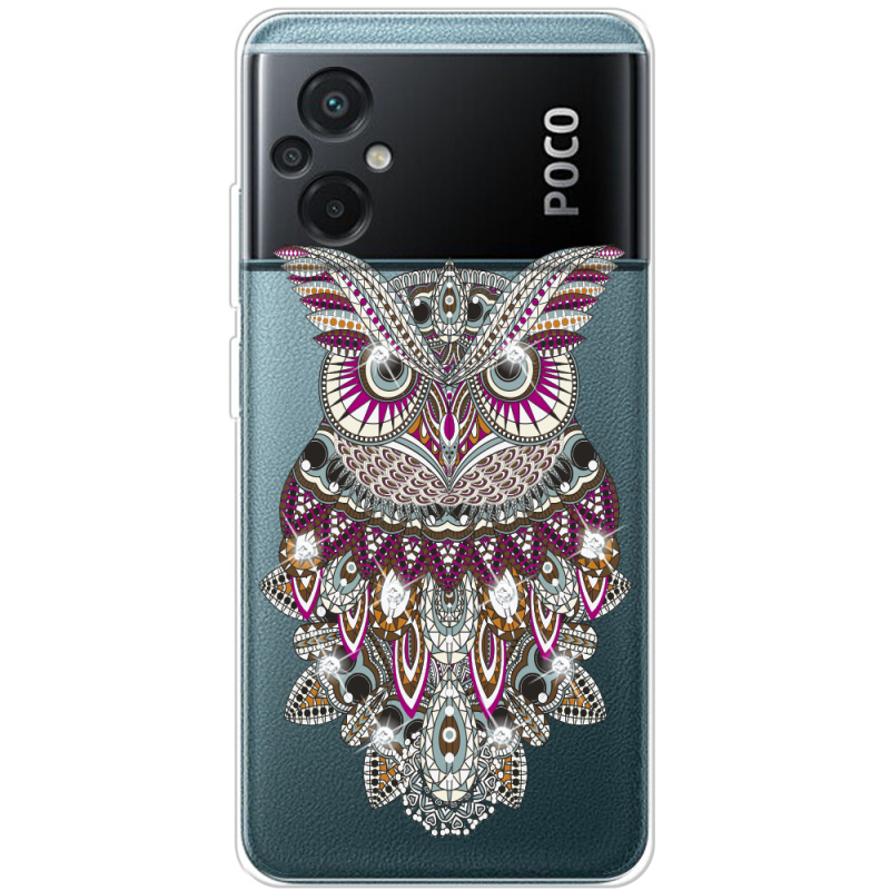 Чехол со стразами Xiaomi Poco M5 Owl