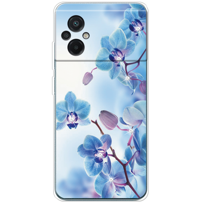 Чехол со стразами Xiaomi Poco M5 Orchids