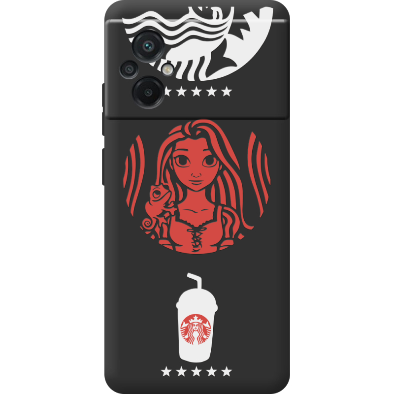 Черный чехол BoxFace Poco M5 RedWhite Coffee