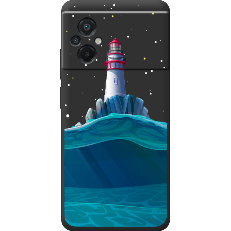 Черный чехол BoxFace Poco M5 Lighthouse