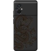 Черный чехол BoxFace Poco M5 Chinese Dragon