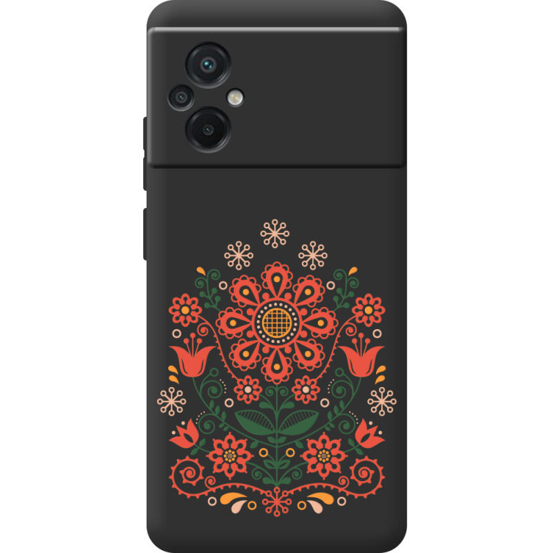 Черный чехол BoxFace Poco M5 Ukrainian Ornament