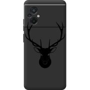 Черный чехол BoxFace Poco M5 Deer