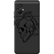 Черный чехол BoxFace Poco M5 Skull and Roses