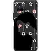 Черный чехол BoxFace Vivo Y21 Flower Hair