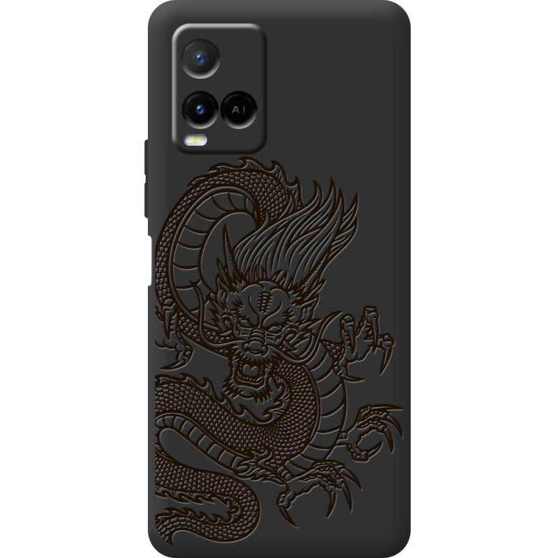 Черный чехол BoxFace Vivo Y21 Chinese Dragon