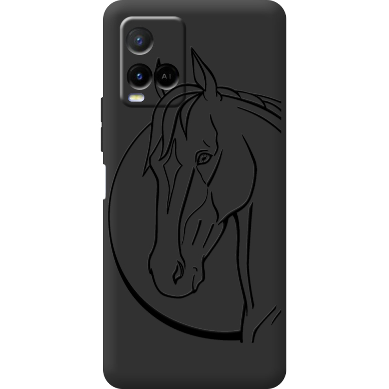 Черный чехол BoxFace Vivo Y21 Horse