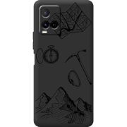 Черный чехол BoxFace Vivo Y21 Mountains