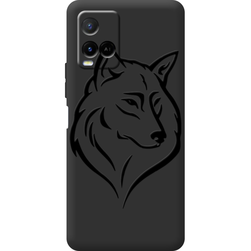 Черный чехол BoxFace Vivo Y21 Wolf