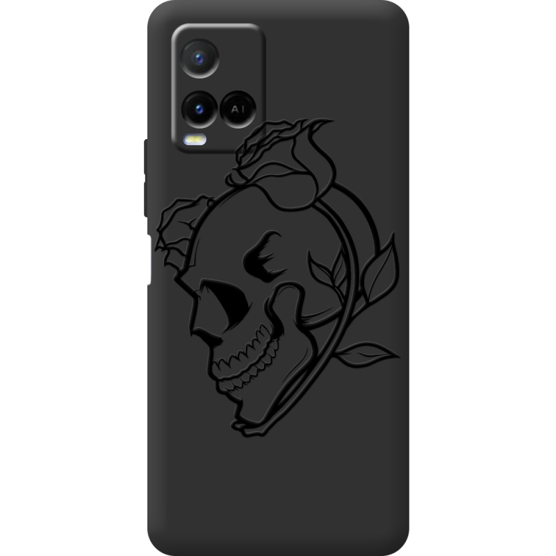 Черный чехол BoxFace Vivo Y21 Skull and Roses