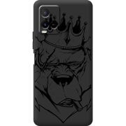 Черный чехол BoxFace Vivo Y21 Bear King