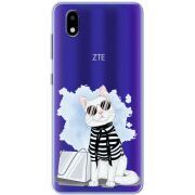 Прозрачный чехол BoxFace ZTE Blade A3 2020 Cat Style