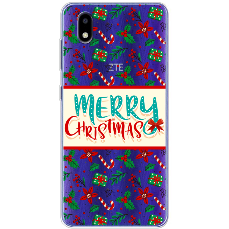 Прозрачный чехол BoxFace ZTE Blade A3 2020 Vintage Christmas Pattern