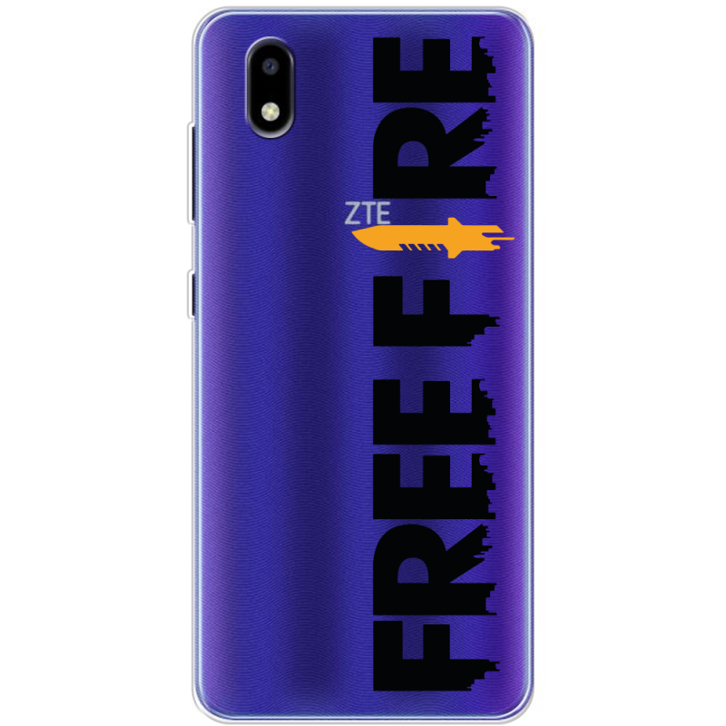 Прозрачный чехол BoxFace ZTE Blade A3 2020 Free Fire Black Logo