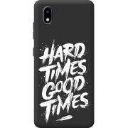 Черный чехол BoxFace ZTE Blade A3 2020 Hard Times Good Times