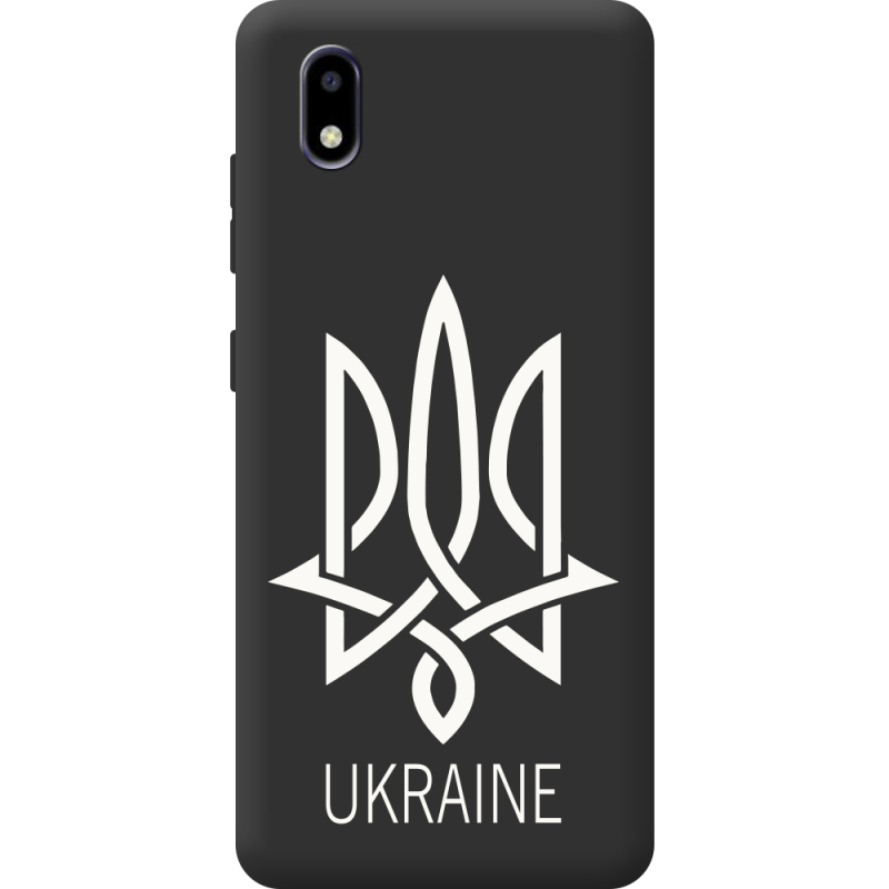 Черный чехол BoxFace ZTE Blade A3 2020 Тризуб монограмма ukraine