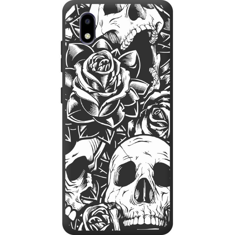 Черный чехол BoxFace ZTE Blade A3 2020 Skull and Roses