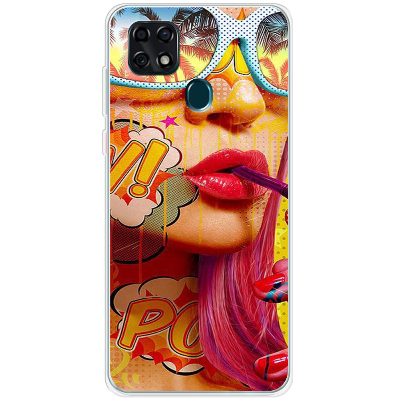 Чехол BoxFace ZTE Blade 20 Smart Yellow Girl Pop Art