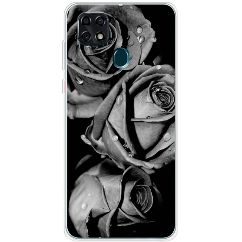 Чехол BoxFace ZTE Blade 20 Smart Black and White Roses