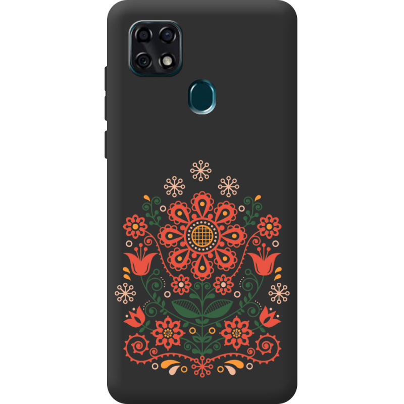 Черный чехол BoxFace ZTE Blade 20 Smart Ukrainian Ornament