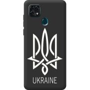 Черный чехол BoxFace ZTE Blade 20 Smart Тризуб монограмма ukraine