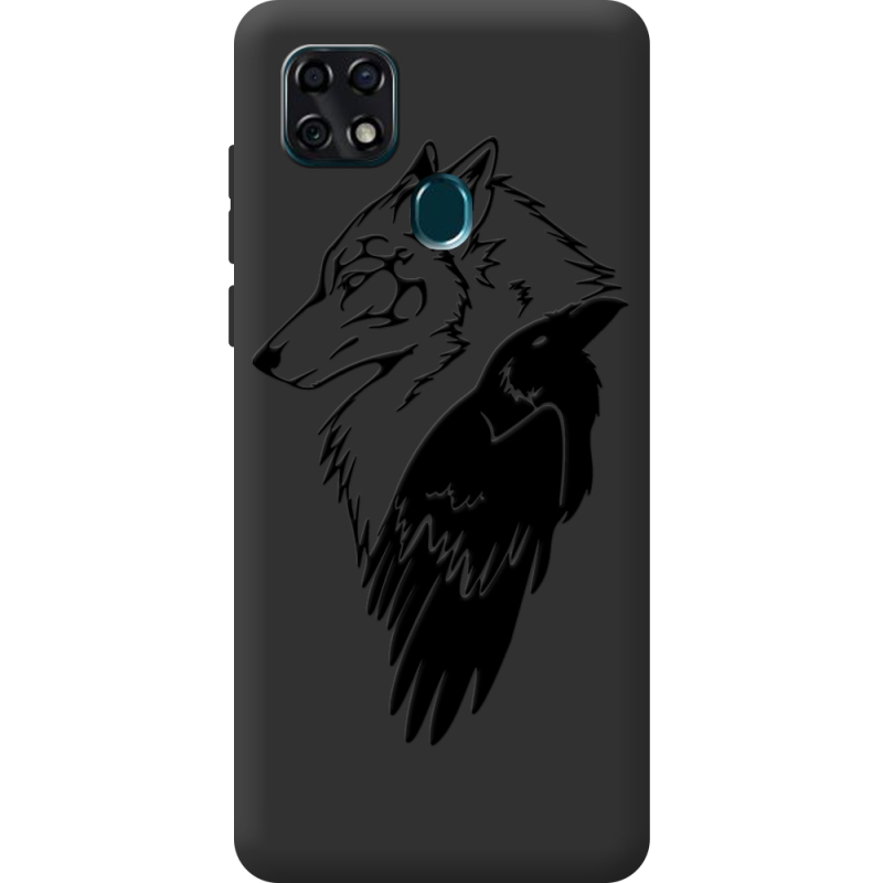 Черный чехол BoxFace ZTE Blade 20 Smart Wolf and Raven