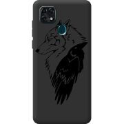 Черный чехол BoxFace ZTE Blade 20 Smart Wolf and Raven