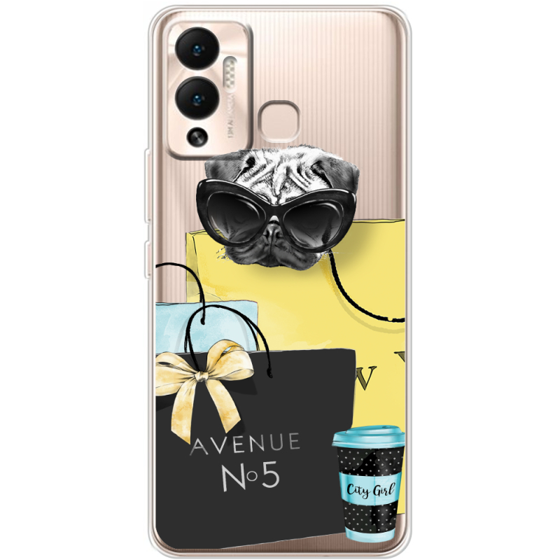 Прозрачный чехол BoxFace Infinix Hot 12 Play Fashion Pug