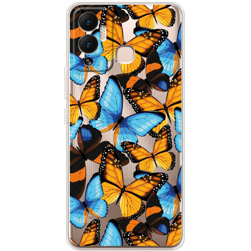 Прозрачный чехол BoxFace Infinix Hot 12 Play Butterfly Morpho